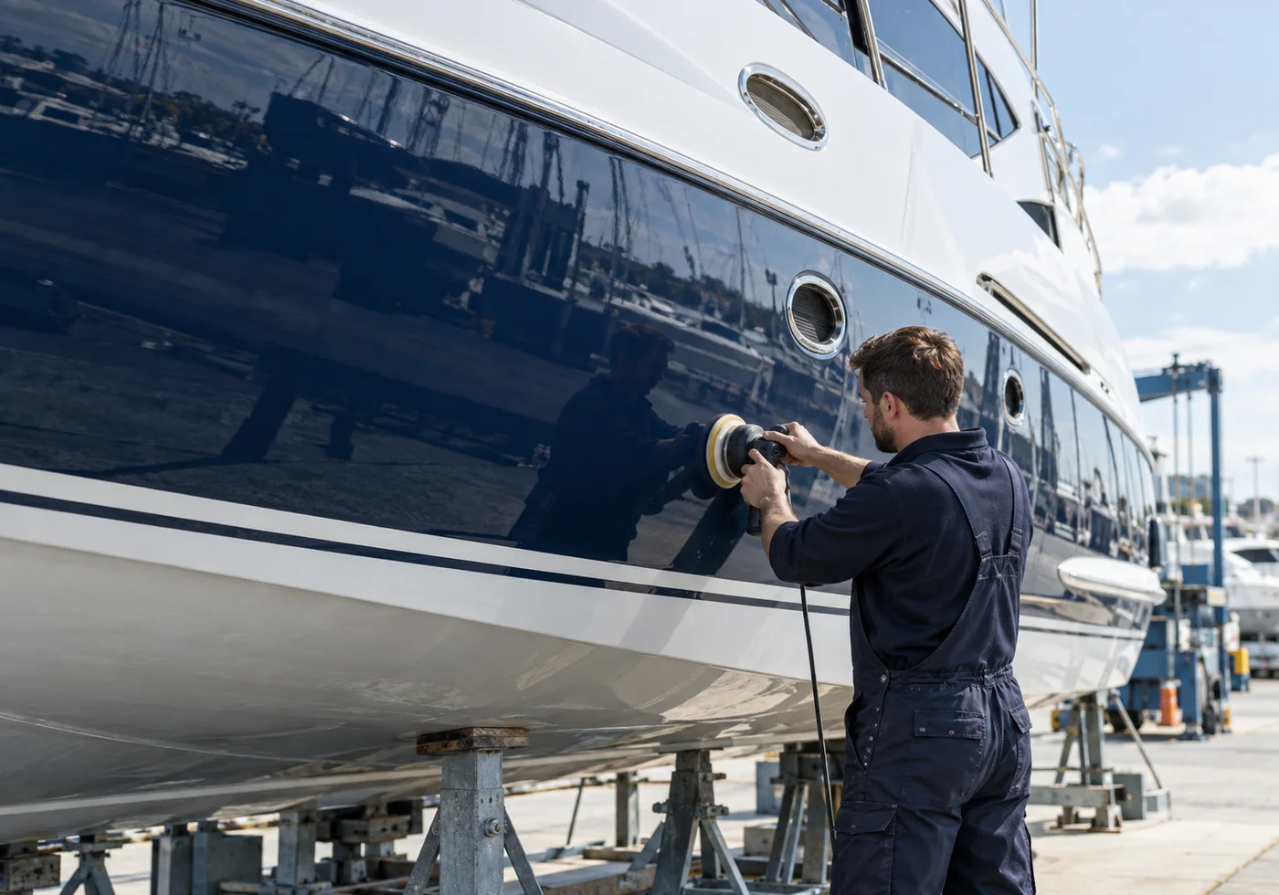 Cleaning & Detailing at Refit Marina